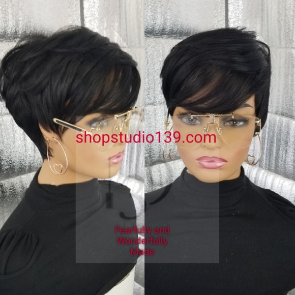 Sexy human  hair pixie wig